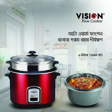 VISION Rice Cooker 3.0 Ltr 100 SS Red