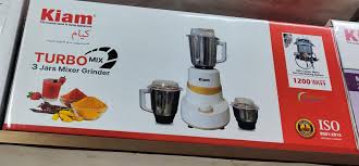 Kiam Turbo Mix 1200-W (3 Jars Mixer Grinder)