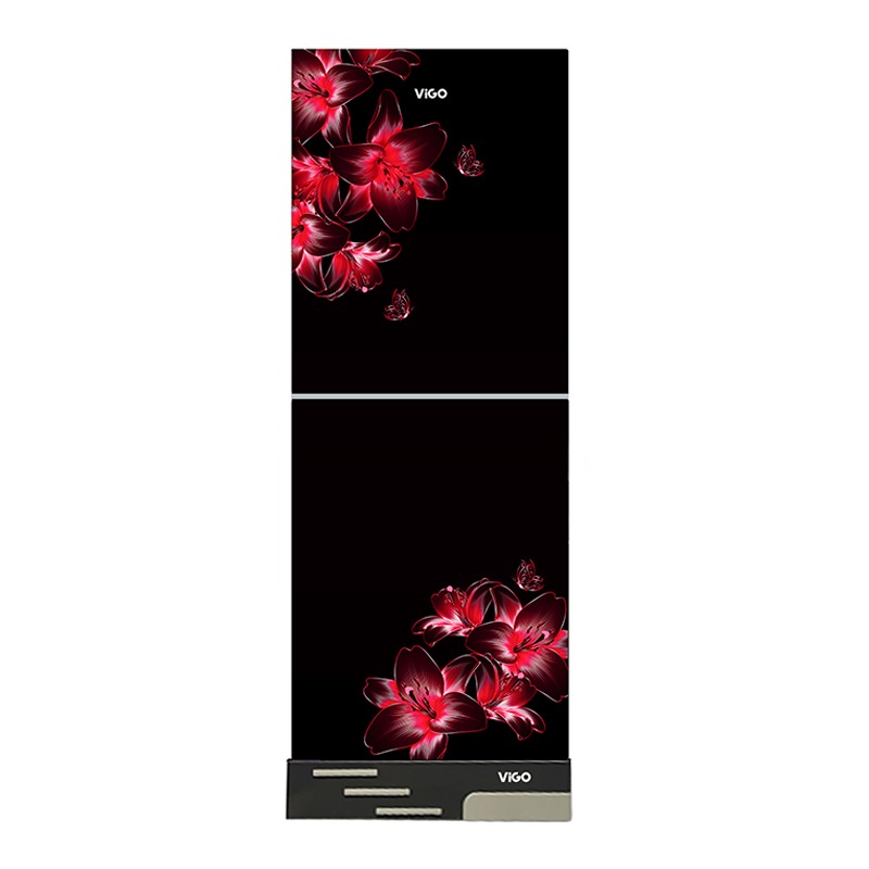 ViGo GD Refrigerator RE-196L Calceolaria Red FL-BM