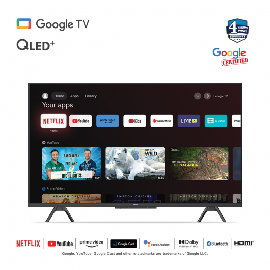 Vision 43” QLED Google TV 4K RQ1 Galaxy Pro