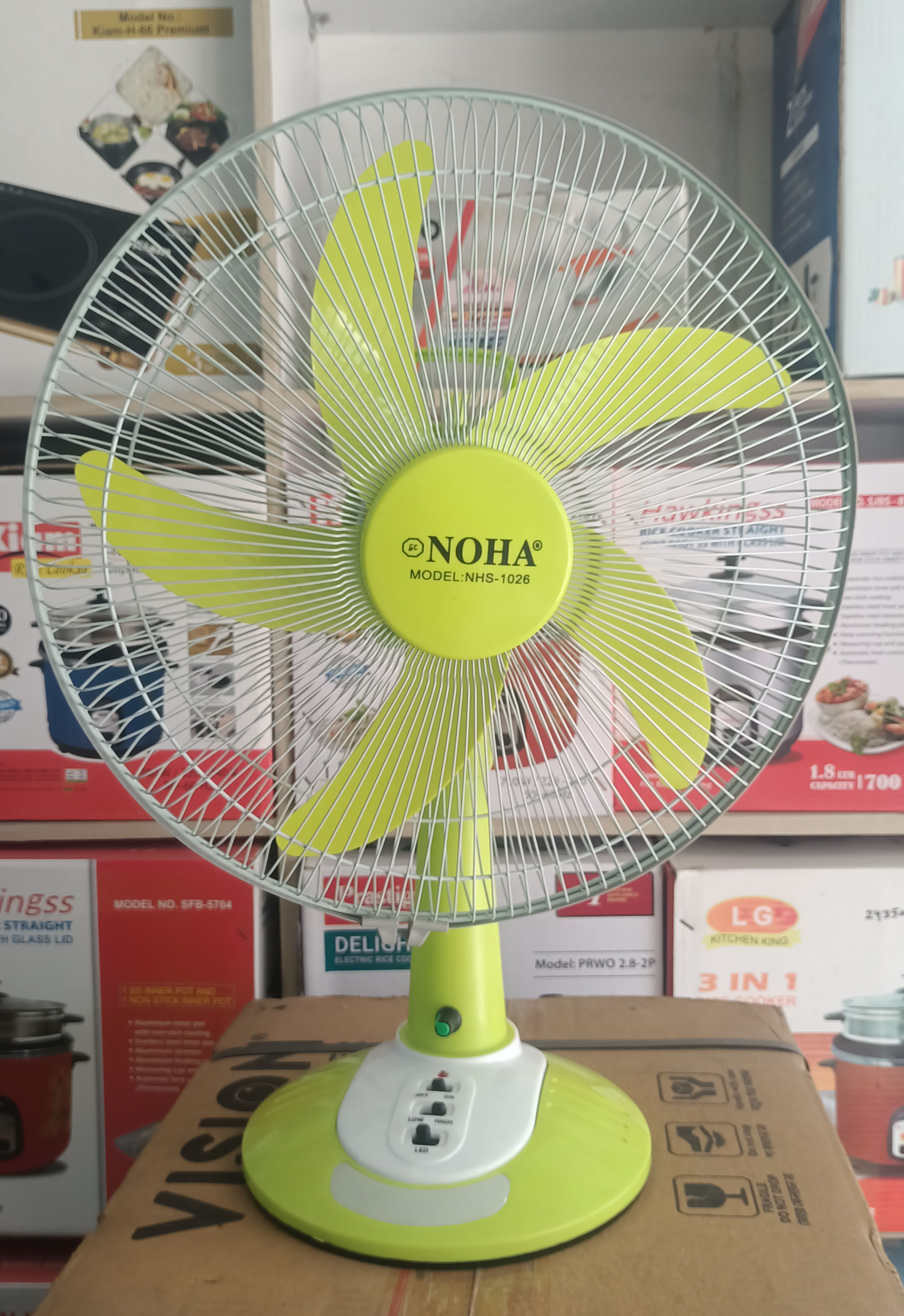 Noha 16 inc Hi-Speed Litham Battry Charger Fan Green